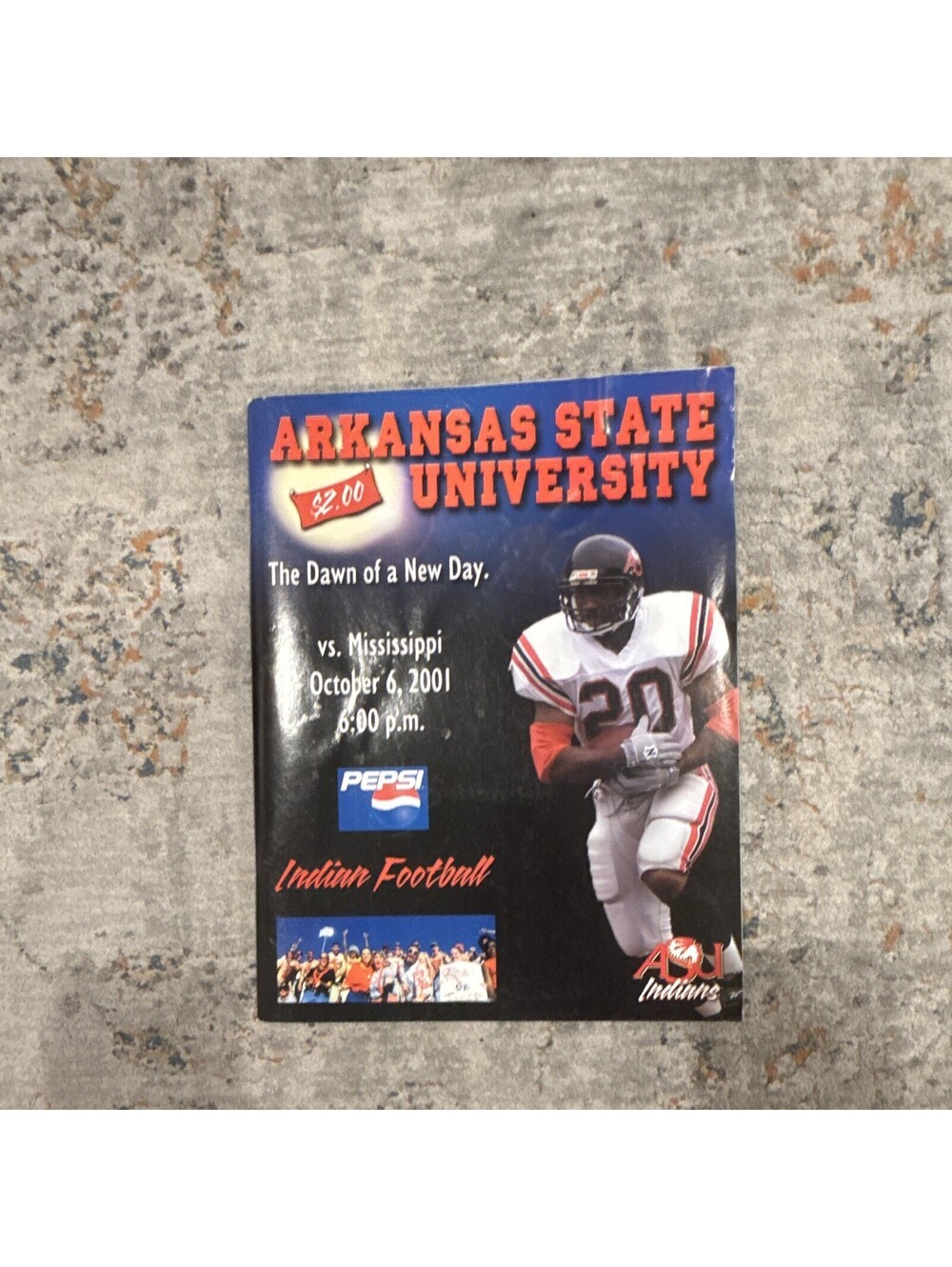 Arkansas State Indians vs Mississippi Football Program Oct 6 2001 Original P30